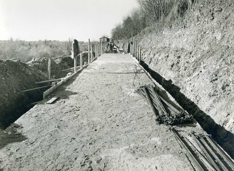 Costruzione del condotto coperto, primo tronco. Farra d'Isonzo